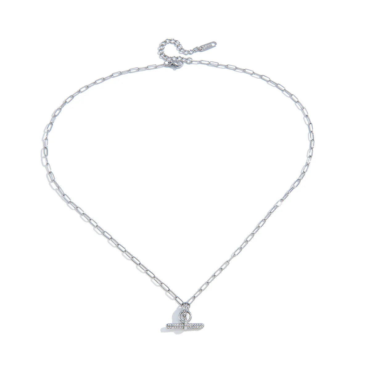 T-Bar Necklace, Pave