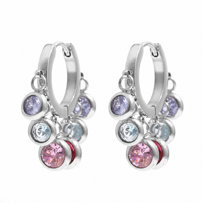 Dancing Crystal hoop Earrings
