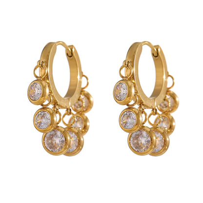Dancing Crystal hoop Earrings
