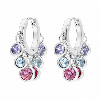 Dancing Crystal hoop Earrings