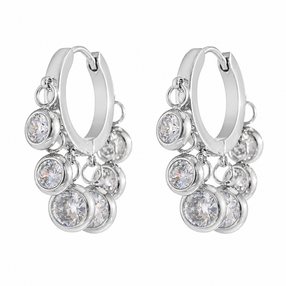 Dancing Crystal hoop Earrings