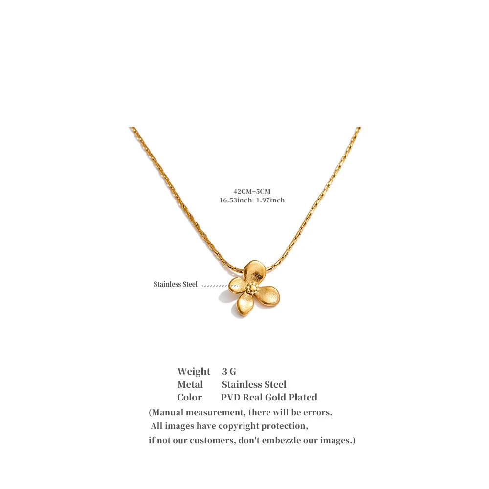 Pretty Flora Pendant with Chain