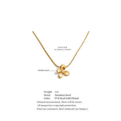 Pretty Flora Pendant with Chain