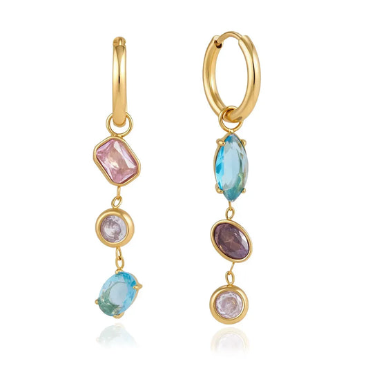 Aqua Mis-match Danglers