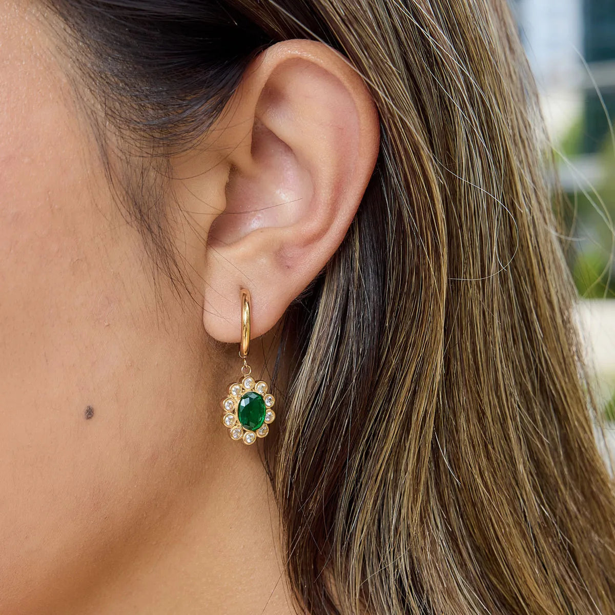 Vintage Emerald Earrings