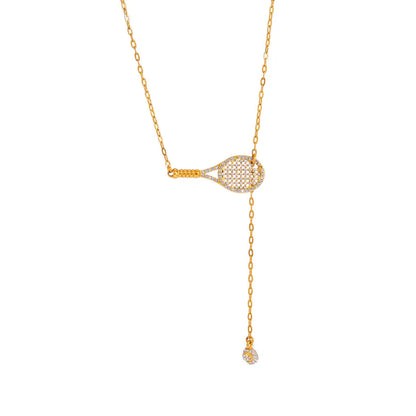 Pavé Racket Necklace