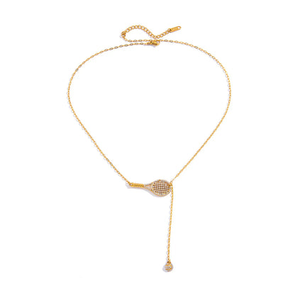 Pavé Racket Necklace